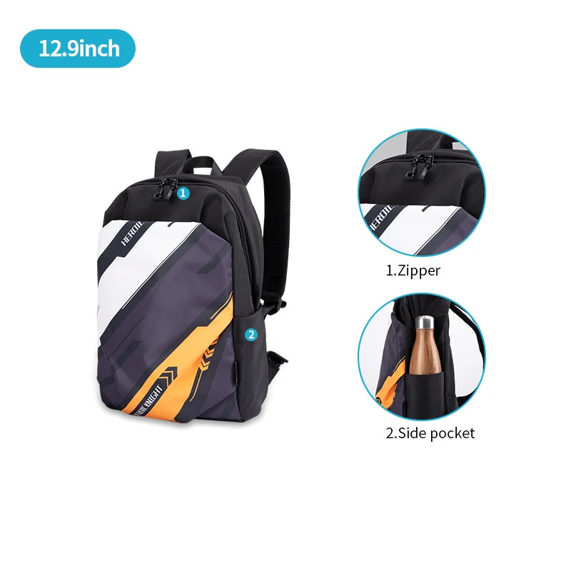 Hk Mini Popular Men's Backpack 12.9 Inch Ipad Waterproof Light Weight Women School Bags Short Trip Travel Sports Backpack Casual