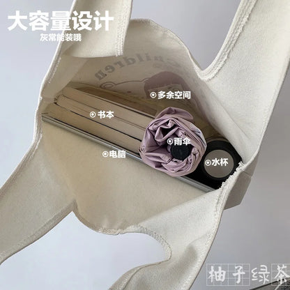 Women Canvas Leaves Flower Tote Shopper Bags Ladies Casual Cotton Cloth Shoulder Bag Eco Reusable Shopping Bag Girl Beach Travel