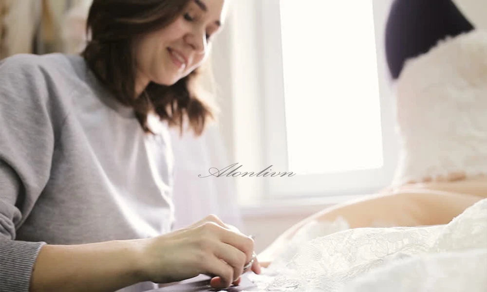 Alonlivn Luxurious Embroidery 2 In 1 Mermaid  Bridal Gown Beading Appliques Lace Off Shoulder Sleeves Sweetheart Wedding Dress Badiee Stylez