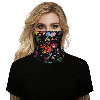 Women and men Fashionable digital print outdoor cycling neck gaiter and mask multi-functional magic headband and magic scarf