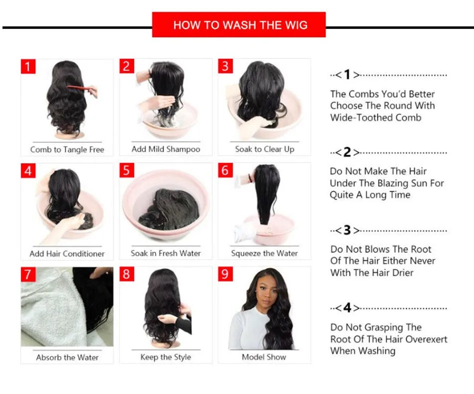 Short Bob Body Wave Wig 13x4 Transpare Lace Front Human Hair wigs for Women 100% Brazilian Remy Hair PrePluck With Baby Hair ﻿