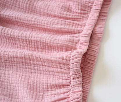 2025 Japanese Kimono Set 100%Cotton Pajamas Two-piece Couple Yukata Loose Men's And Women's Sweat Steaming Suit Home Service Set