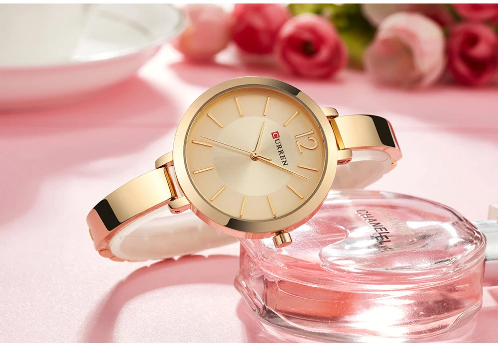 CURREN Watch For Women 9012 Top Brand Luxury Quartz Clock Casual Fashion Ladies Wristwatch Lady Clock Relogio Feminino