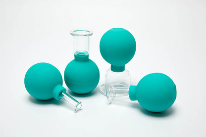 Face Massager Vacuum Cupping Cups Rubber Head Glass Cup Face Skin Care Anti Wrinkle Face Cupping for Beauty Face Care Tool