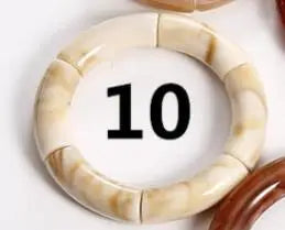 FishSheep Bohemian Transparent Acrylic Foil Bamboo Bracelets for Women Elastic Beads Link Chain Cuff Bracelets & Bangles Jewelry Color 10