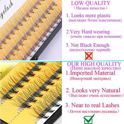 Grafting World Eyelashes 10D Individual Eyelash Russia Volume Eyelash Premade Fan False Mink Eyelash Mkae Up Tool
