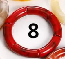 FishSheep Bohemian Transparent Acrylic Foil Bamboo Bracelets for Women Elastic Beads Link Chain Cuff Bracelets & Bangles Jewelry Color 8