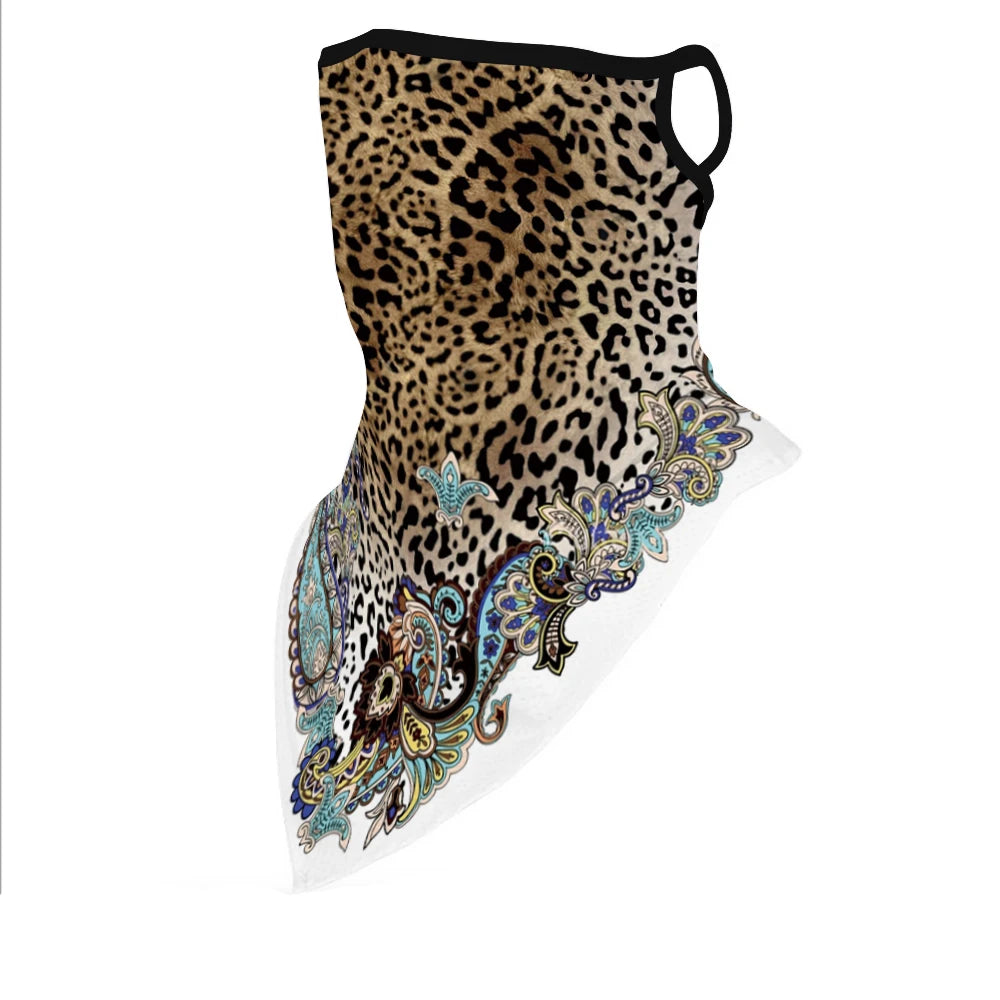 1PC Floral Print Multi-Function Scarf Neck Cover Face Mask Cycling Balaclava Bandana Scarf Cap Headwear Outdoor Sport Accessory 7