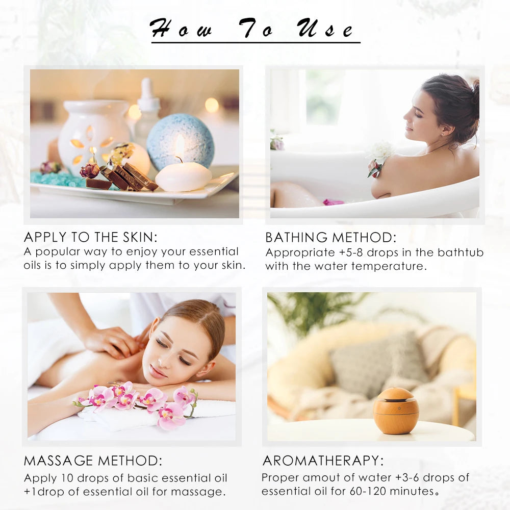 MAYJAM 1PCS 100ML Essential Oil with Dropper Sandalwood Lavender Eucalyptus Vanilla Aroma Oil For Humidifier Scent Candle Burner - Badiee Stylez