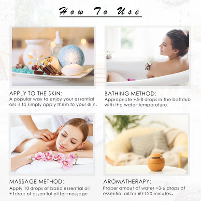 MAYJAM 1PCS 100ML Essential Oil with Dropper Sandalwood Lavender Eucalyptus Vanilla Aroma Oil For Humidifier Scent Candle Burner - Badiee Stylez