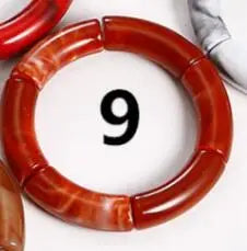 FishSheep Bohemian Transparent Acrylic Foil Bamboo Bracelets for Women Elastic Beads Link Chain Cuff Bracelets & Bangles Jewelry Color 9