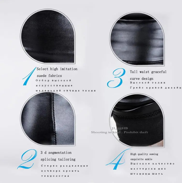 New PU Leather Pants for WOMEN'S Colorful High Waisted Tight Fitting Slimming and Yoga Leggings for External Wear