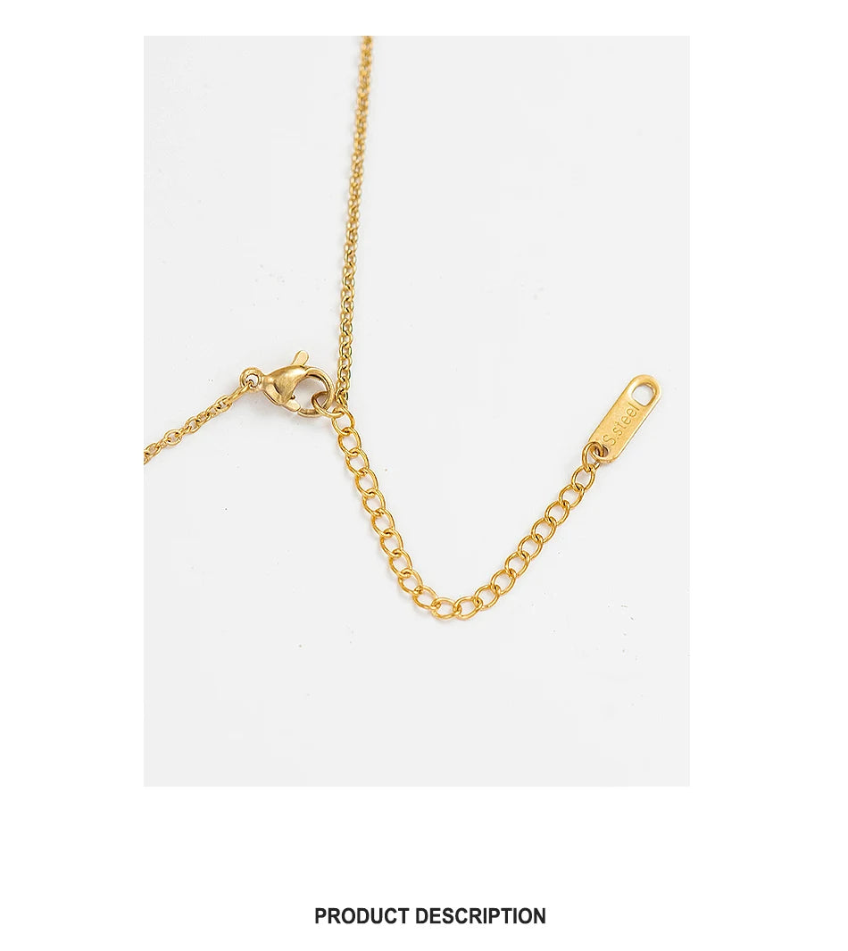 Gold Plated New Women Stainless Steel Necklace Round Disc Pendant With Eyes Pattern Clavicle Necklace Wedding Jewelry Wholesale