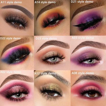 LEHUAMAO False Eyelashes Mink Lashes Natural Thick False Eyelashes Extension Wispy Soft Lashes Makeup Tools D22