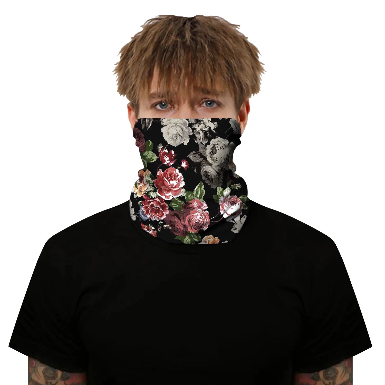 Women and men Fashionable digital print outdoor cycling neck gaiter and mask multi-functional magic headband and magic scarf