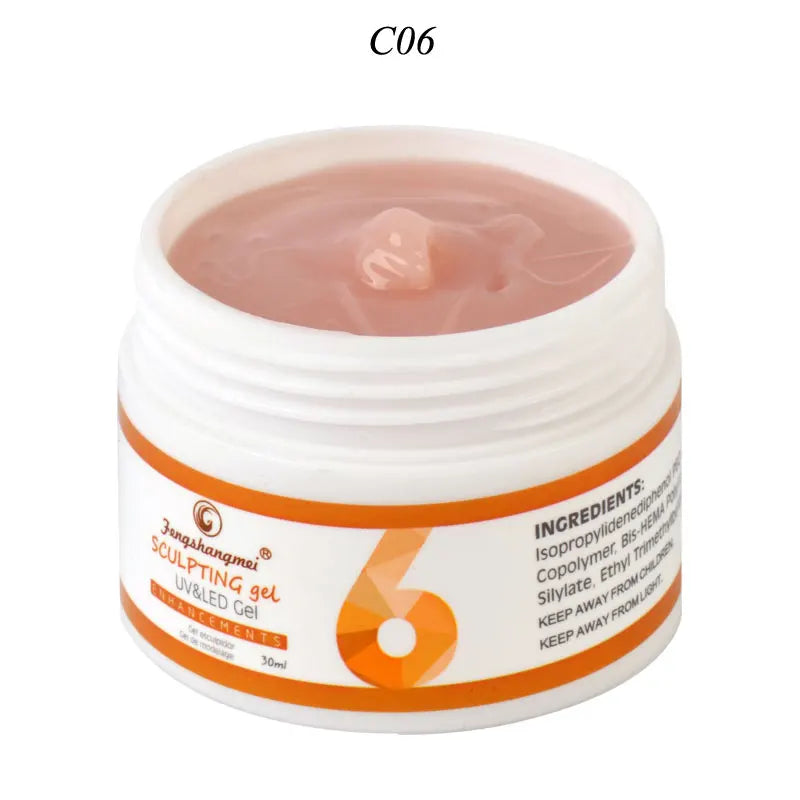 fengshangmei 15ml UV Gel For Nail Extensions Camoufalge Builder UV Gel Nail Polish Varnish 3D Thick Constructor Gel For Building USA-06