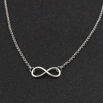 Aihua New Fashion Silver Color Infinity Necklaces & Pendants for Women Choker Party Jewelry Gifts Bijuter Collar Badiee Stylez