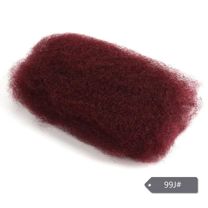 Afro Kinky Bulk Human Hair Extensions QVR US Local Shipping Natural Black/Brown Lightweight For Braiding Styling Everyday Wear