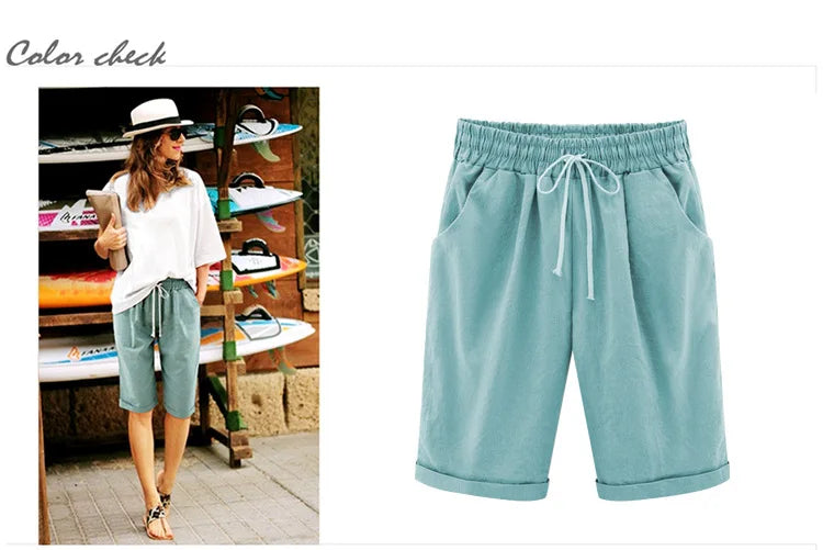 Summer Female Five Pants Thin Outer Wear Pants Women Slacks Casual Pants Harem Pants Beach Wear