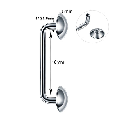 1Pc G23 Titanium Micro Dermal Piercing Crystal Dermal Anchor Piercing Top Internal &External Skin Diver Surface Piercing Jewelry C 1.6X16X5X5mm