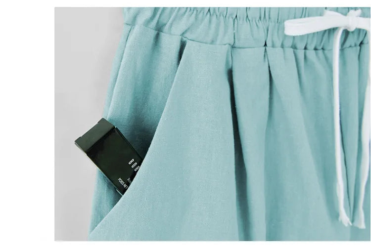 Summer Female Five Pants Thin Outer Wear Pants Women Slacks Casual Pants Harem Pants Beach Wear