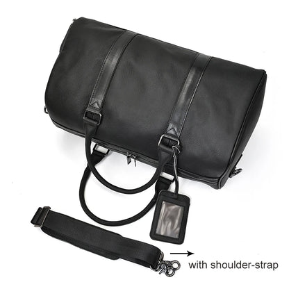 Luxury Genuine Leather Men Women Travel Bag Cow Leather Carry On Luggage Bag Travel Shoulder Bag Male Female Weekend Duffle Bag