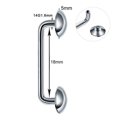 1Pc G23 Titanium Micro Dermal Piercing Crystal Dermal Anchor Piercing Top Internal &External Skin Diver Surface Piercing Jewelry C 1.6X18X5X5mm