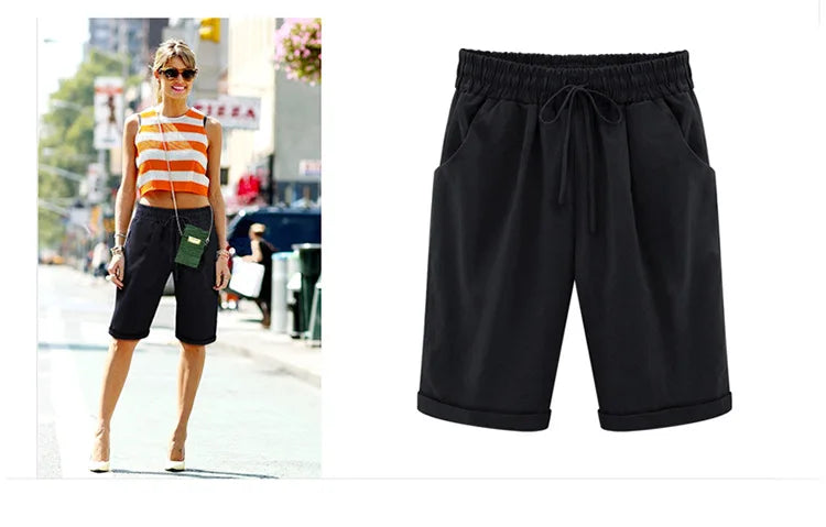 Summer Female Five Pants Thin Outer Wear Pants Women Slacks Casual Pants Harem Pants Beach Wear