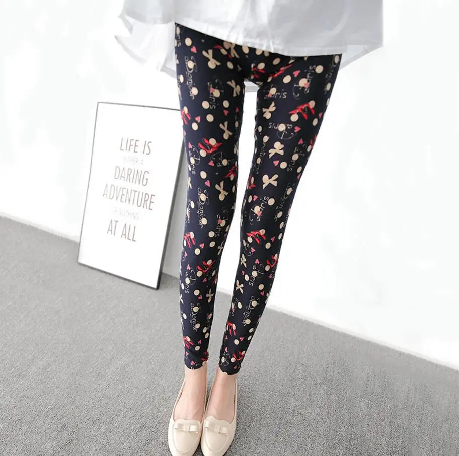 CUHAKCI Floral Sexy Pants Printed Legging Women Love Fitness Leggins Push Up Trousers Casual High Quality Sport Graffiti Spots