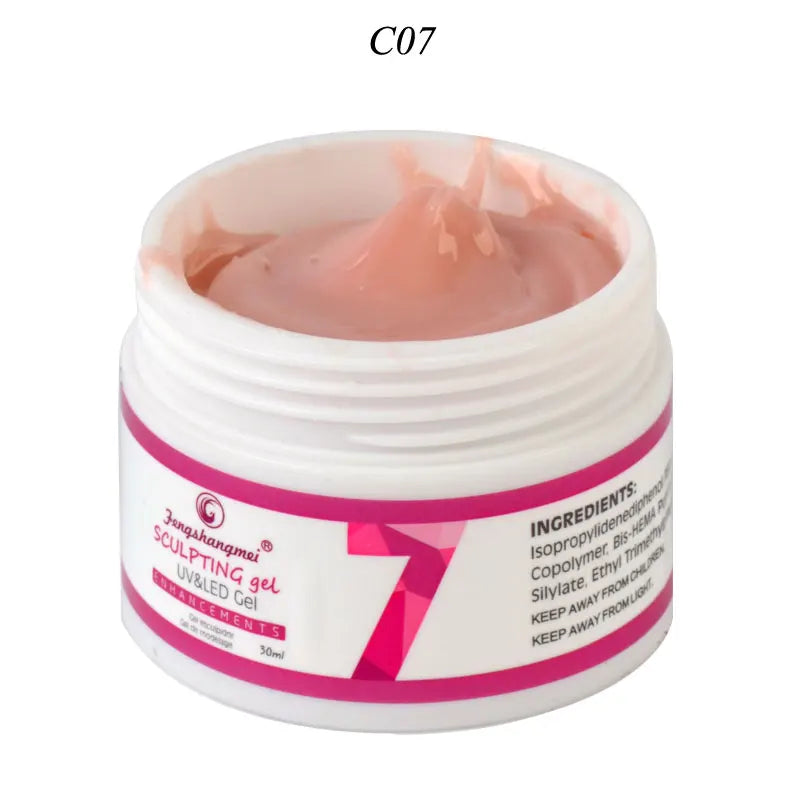 fengshangmei 15ml UV Gel For Nail Extensions Camoufalge Builder UV Gel Nail Polish Varnish 3D Thick Constructor Gel For Building USA-07