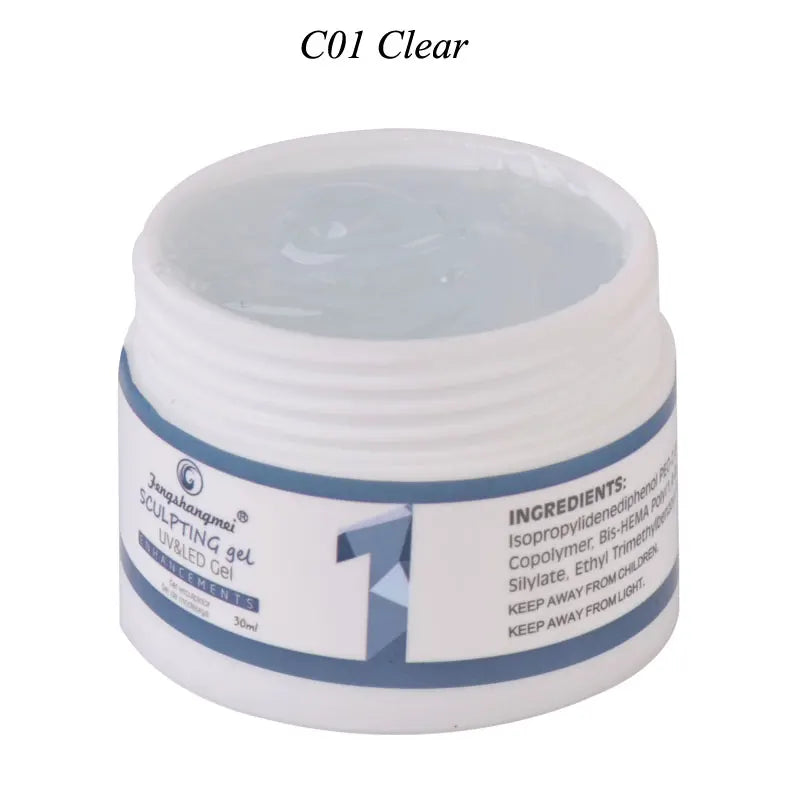 fengshangmei 15ml UV Gel For Nail Extensions Camoufalge Builder UV Gel Nail Polish Varnish 3D Thick Constructor Gel For Building USA-01