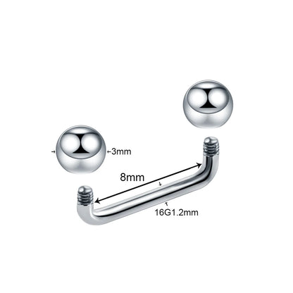 1Pc G23 Titanium Micro Dermal Piercing Crystal Dermal Anchor Piercing Top Internal &External Skin Diver Surface Piercing Jewelry A 1.2X8X3X3mm