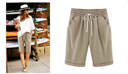 Summer Female Five Pants Thin Outer Wear Pants Women Slacks Casual Pants Harem Pants Beach Wear