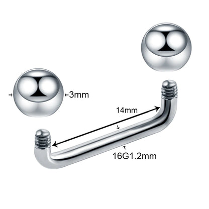1Pc G23 Titanium Micro Dermal Piercing Crystal Dermal Anchor Piercing Top Internal &External Skin Diver Surface Piercing Jewelry A 1.2X14X3X3mm