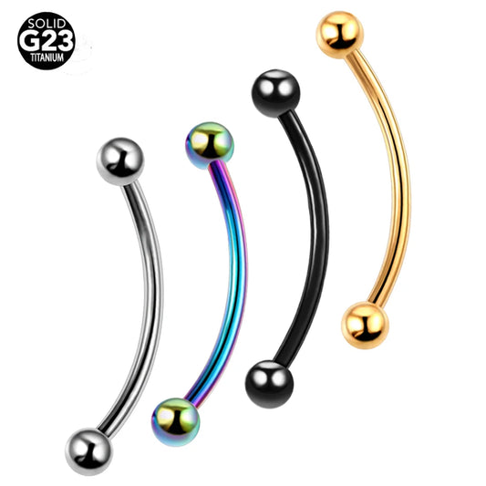 1PC 16G Titanium Snake Eye Tongue Barbell Curved Barbell Eyebrow Rings Snake Piercing Labret Lip Earrings Sexy Body Jewelry 16G x 16 x 3 x 3mm
