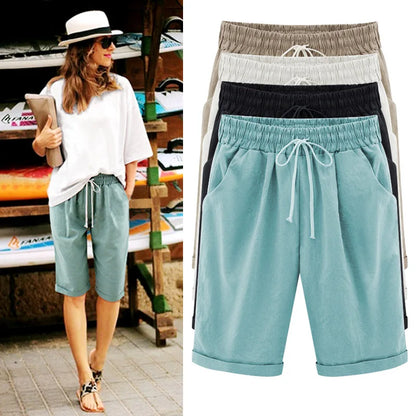 Summer Female Five Pants Thin Outer Wear Pants Women Slacks Casual Pants Harem Pants Beach Wear