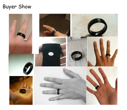 Tigrade 6/8mm Tungsten Carbide Ring Men Black Brushed Fashion Male Wedding Rings Vintage Engagement Band for Couple Unisex Band