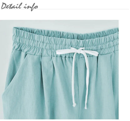 Summer Female Five Pants Thin Outer Wear Pants Women Slacks Casual Pants Harem Pants Beach Wear