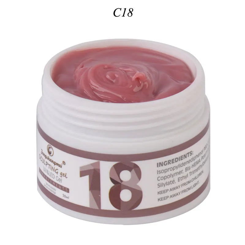 fengshangmei 15ml UV Gel For Nail Extensions Camoufalge Builder UV Gel Nail Polish Varnish 3D Thick Constructor Gel For Building USA-18