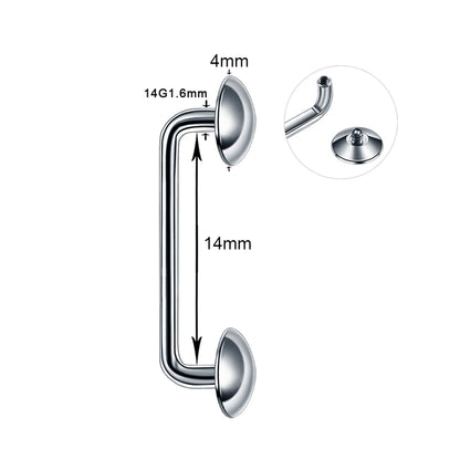 1Pc G23 Titanium Micro Dermal Piercing Crystal Dermal Anchor Piercing Top Internal &External Skin Diver Surface Piercing Jewelry C 1.6X14X4X4mm