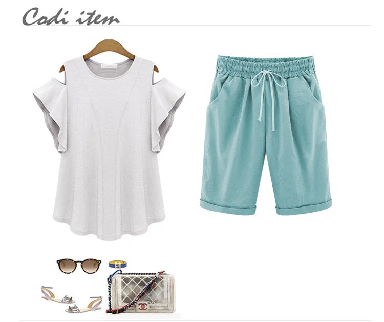 Summer Female Five Pants Thin Outer Wear Pants Women Slacks Casual Pants Harem Pants Beach Wear