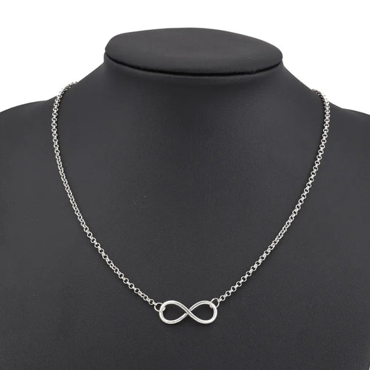 Aihua New Fashion Silver Color Infinity Necklaces & Pendants for Women Choker Party Jewelry Gifts Bijuter Collar Badiee Stylez