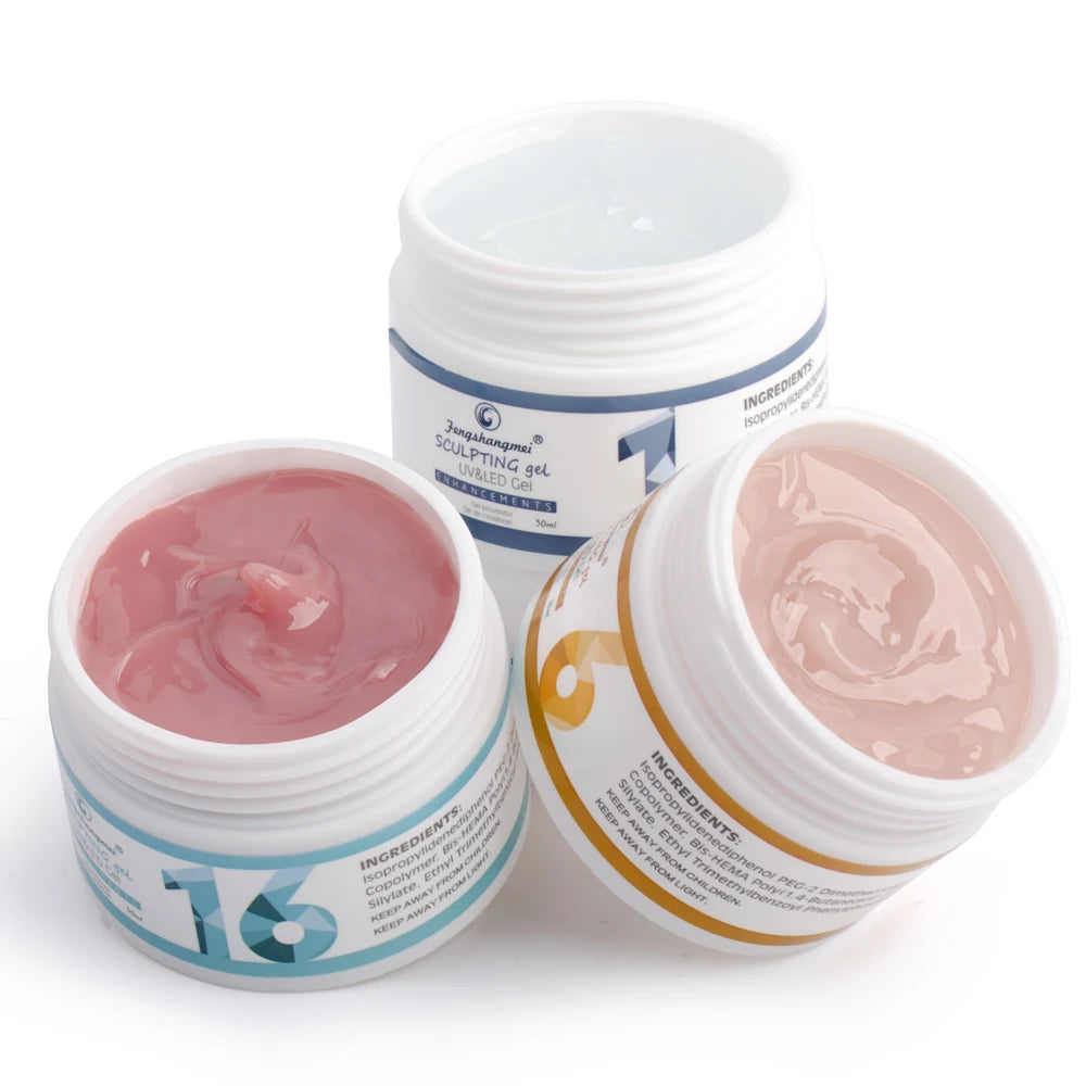 fengshangmei 15ml UV Gel For Nail Extensions Camoufalge Builder UV Gel Nail Polish Varnish 3D Thick Constructor Gel For Building