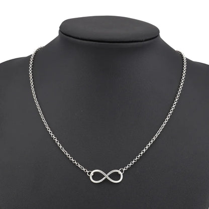 Aihua New Fashion Silver Color Infinity Necklaces & Pendants for Women Choker Party Jewelry Gifts Bijuter Collar Badiee Stylez