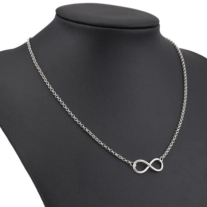 Aihua New Fashion Silver Color Infinity Necklaces & Pendants for Women Choker Party Jewelry Gifts Bijuter Collar Badiee Stylez