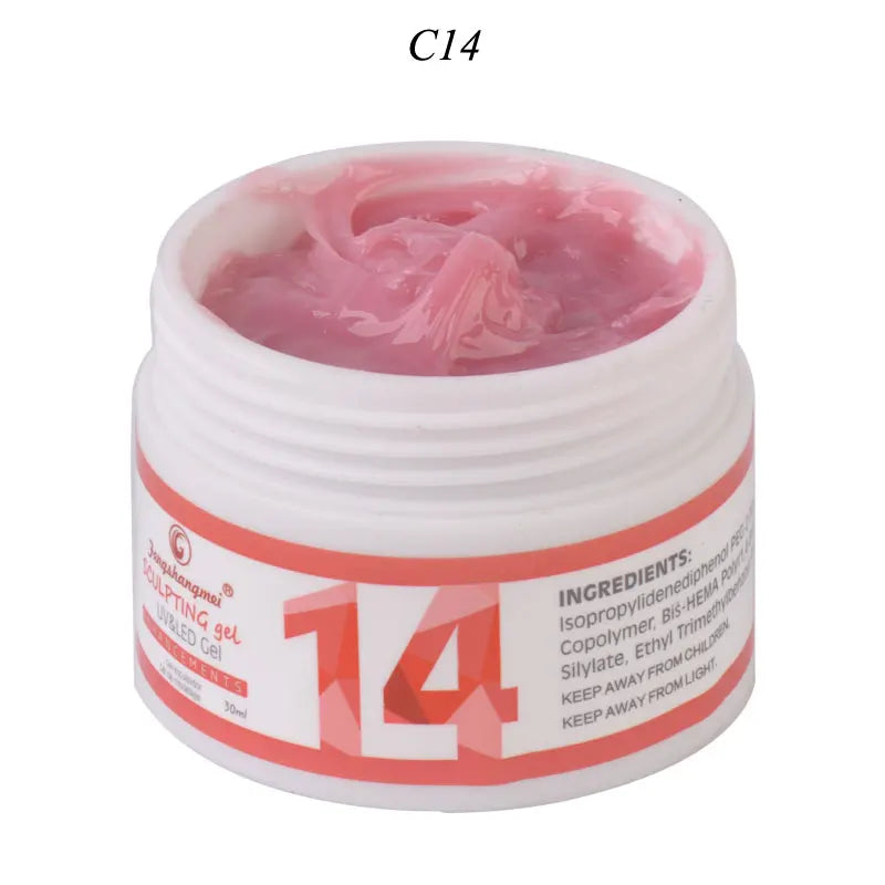 fengshangmei 15ml UV Gel For Nail Extensions Camoufalge Builder UV Gel Nail Polish Varnish 3D Thick Constructor Gel For Building USA-14