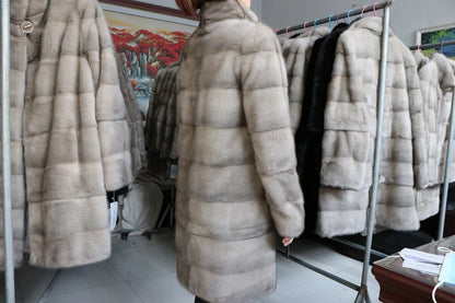 Fancy Rani Real Mink Fur Coat Natural Women Winter Long Leather Jacket Luxury Female Clothes  2023 Mink Fur Coat Women Promotion Badiee Stylez