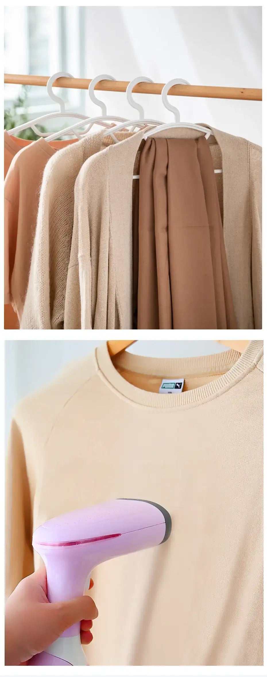 saengQ Handheld Garment Steamer 1500W Electric Household Fabric Steam Iron 280ml Portable Vertical Fast-Heat For Clothes Ironing