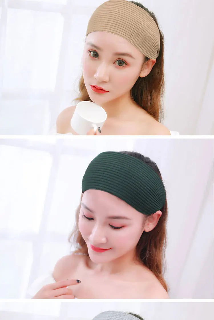 Wide-Brimmed Non-Slip Headband Women's Short Hair Simple Hair Clip Cover Gray Hair Fashion Temperament Hair Pressing Headwear