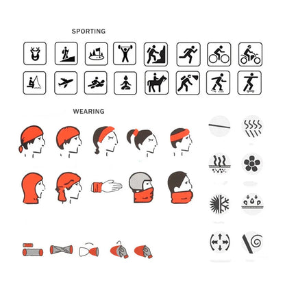 Women and men Fashionable digital print outdoor cycling neck gaiter and mask multi-functional magic headband and magic scarf